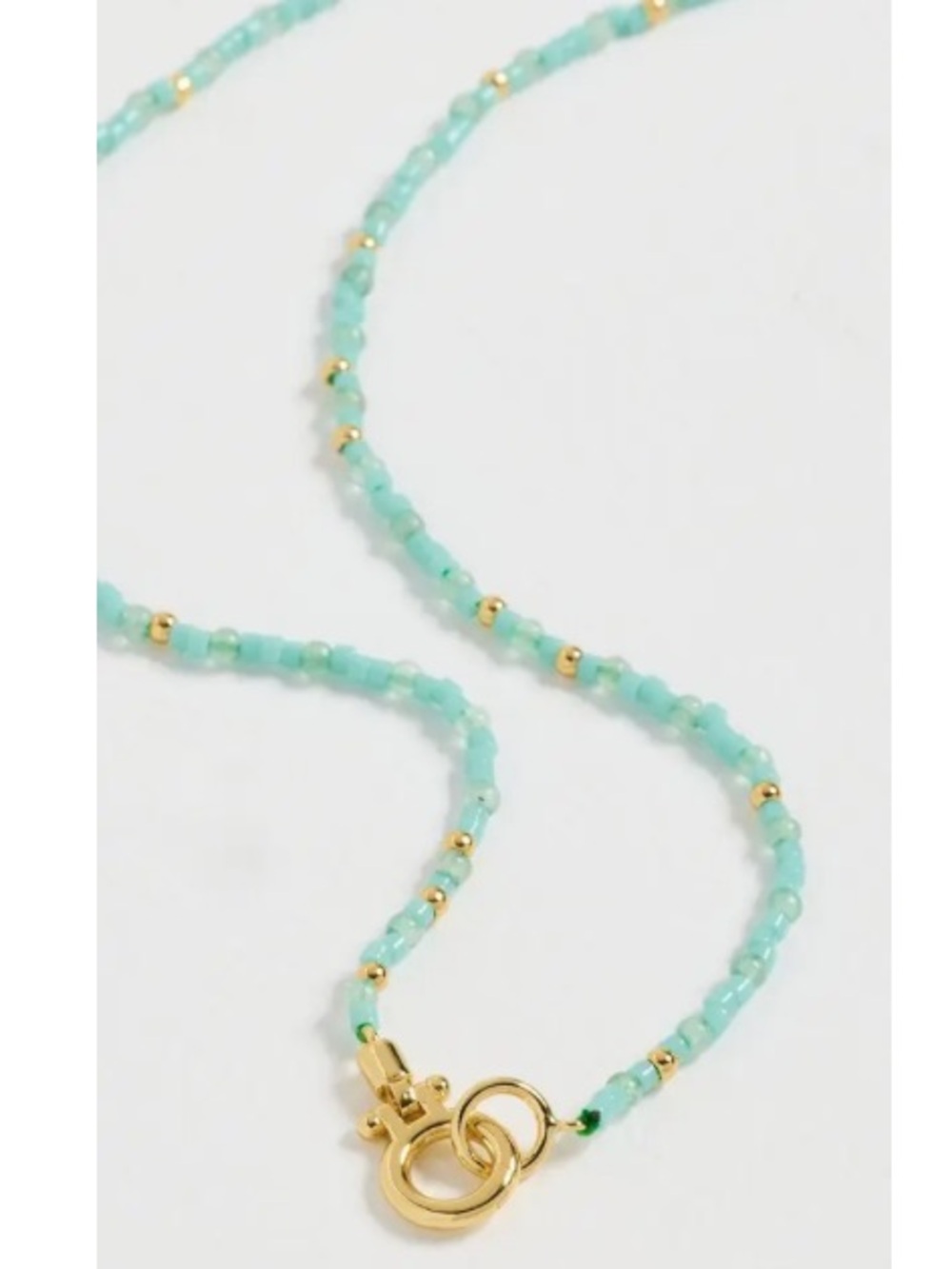 Gorjana Poppy Gem Aventurine Necklace New - Picture 3 of 6